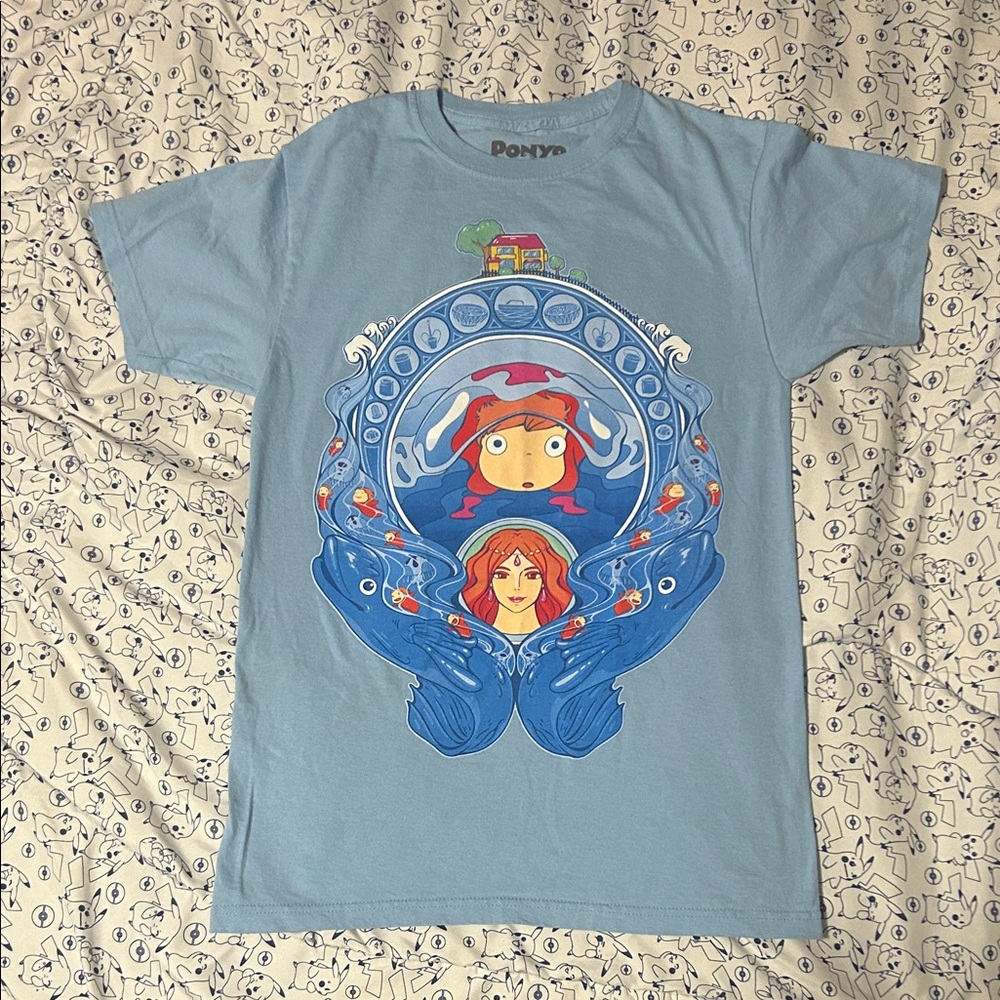 Her Universe Light Blue Studio Ghibli Graphic Tee Shirt